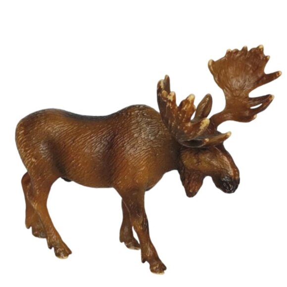 Schleich Male Bull Brown Moose Forest Animal Figurine 2002 4.5" - Picture 1 of 5